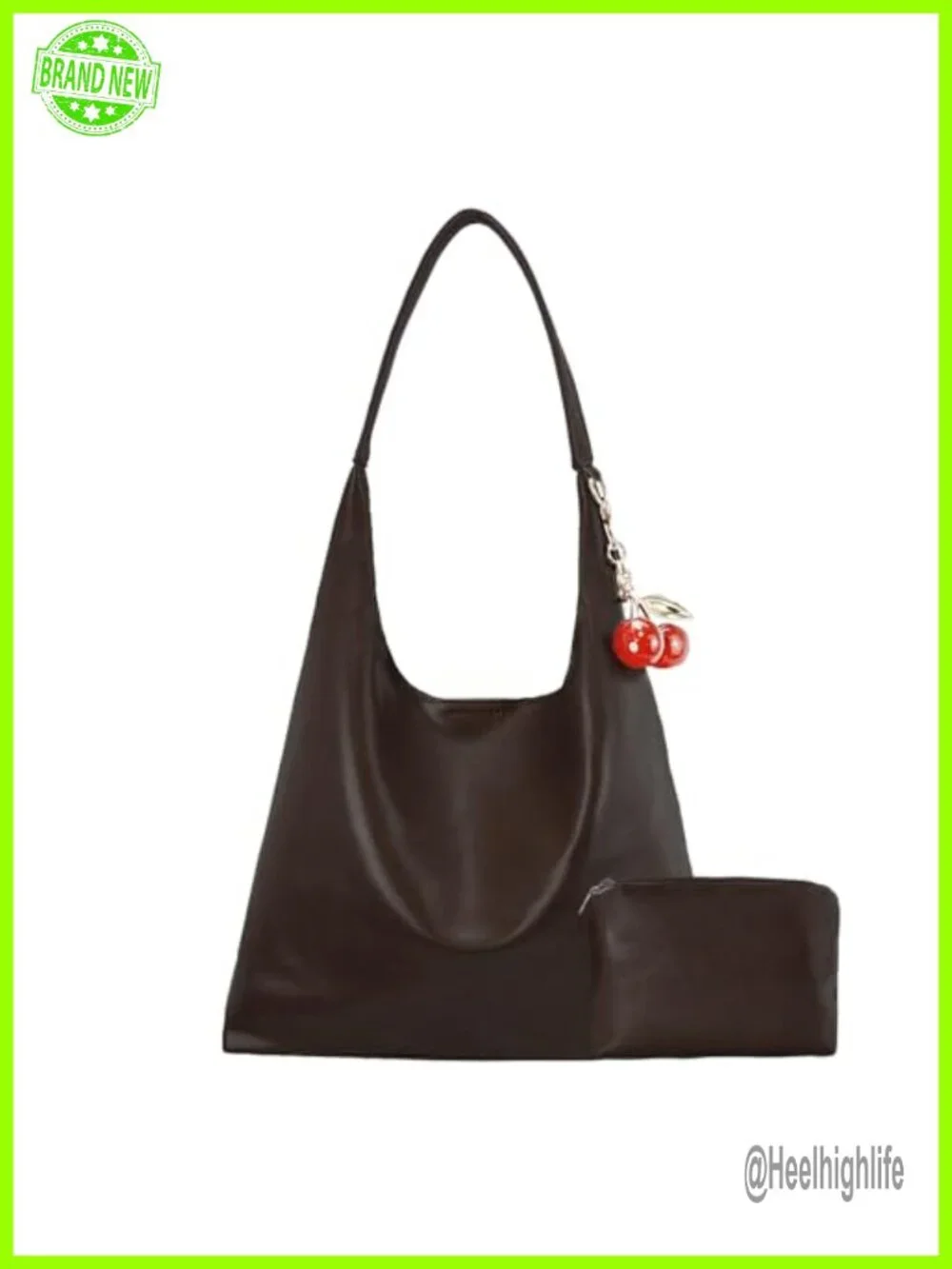 Vegan Hobo Bag PU Leather Slouchy Designer Crossbody Tote Handbag